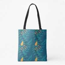 Bolsa Botânica Azulada Única e Bonita
