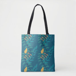 Tote Bolsa Botânica Azulada Única e Bonita