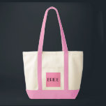 Tote Bolsa Bride<br><div class="desc">Saco de Tote mostrado em Natural/Rosa com Bride text. com.</div>