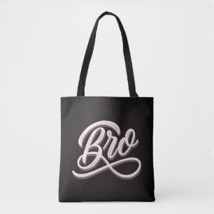 Tote Bolsa "BRO" com Letreiro Vintage