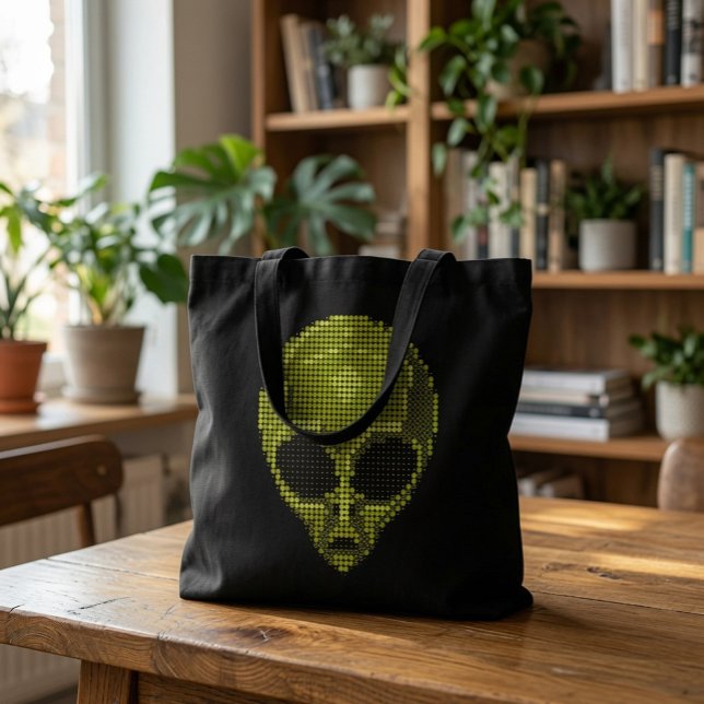 Tote Bolsa Cabeça de Alien Verde (Criador carregado)
