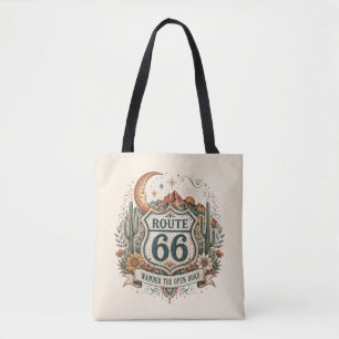 Tote Bolsa Carryall Pôr do Sol Saguaro da Rota 66 Ocide