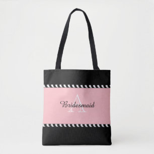 TOTE BOLSA CHIC_MODERN WEDDING BLUSH/BLACK/WHITE