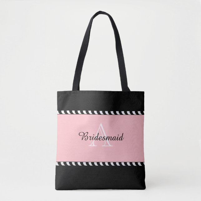 TOTE BOLSA CHIC_MODERN WEDDING BLUSH/BLACK/WHITE (Frente)