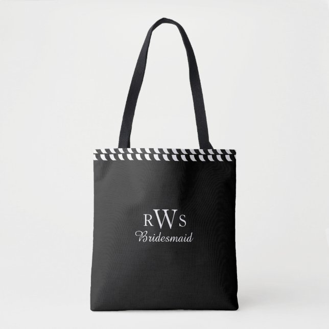 TOTE BOLSA CHIC_MODERNO WEDDING BLACK & WHITE (Frente)