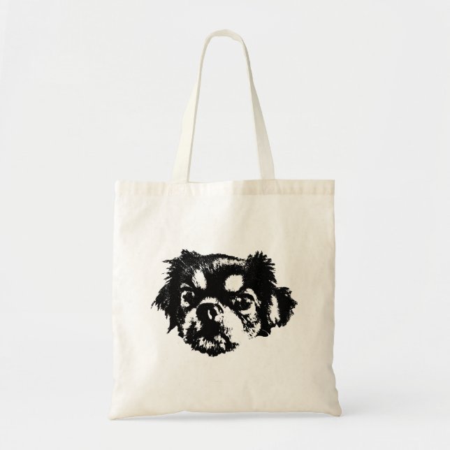 Tote Bolsa Chihuaca – Tinta Preta e Branca Doce (Frente)