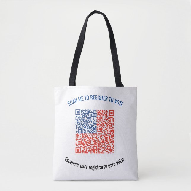 Tote Bolsa - CÓDIGO QR para registrar os eleitores (Frente)