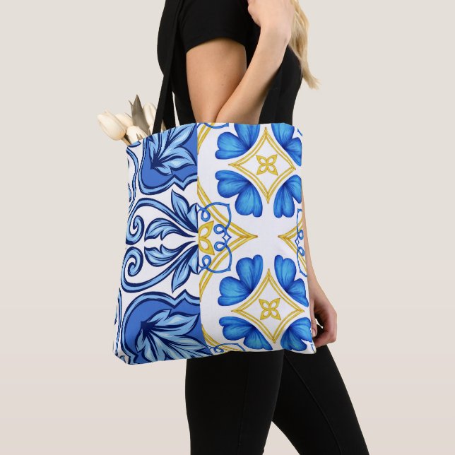 Tote Bolsa com azulejos portugueses (Close Up)