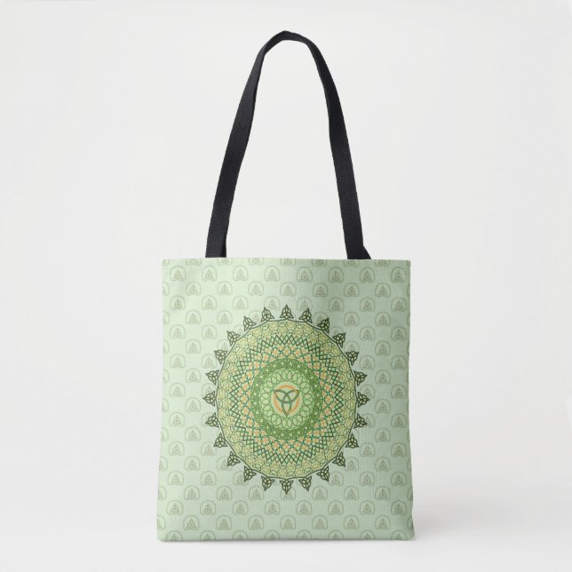 Tote Bolsa com Estampa do Dia de São Patrício Celta (Frente)