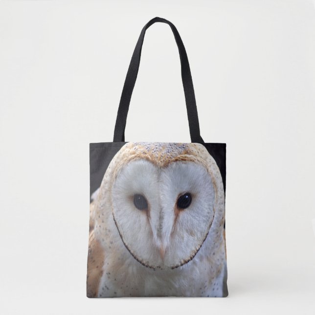 Tote Bolsa com Estampa Total de Coruja-das-Torres (Frente)