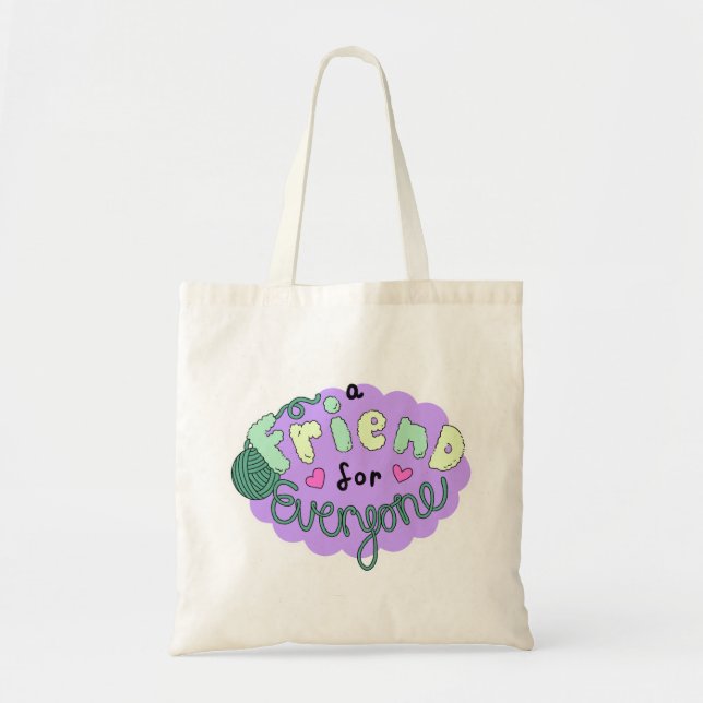 Tote Bolsa com Logotipo "Um Amigo para Todos" (Frente)