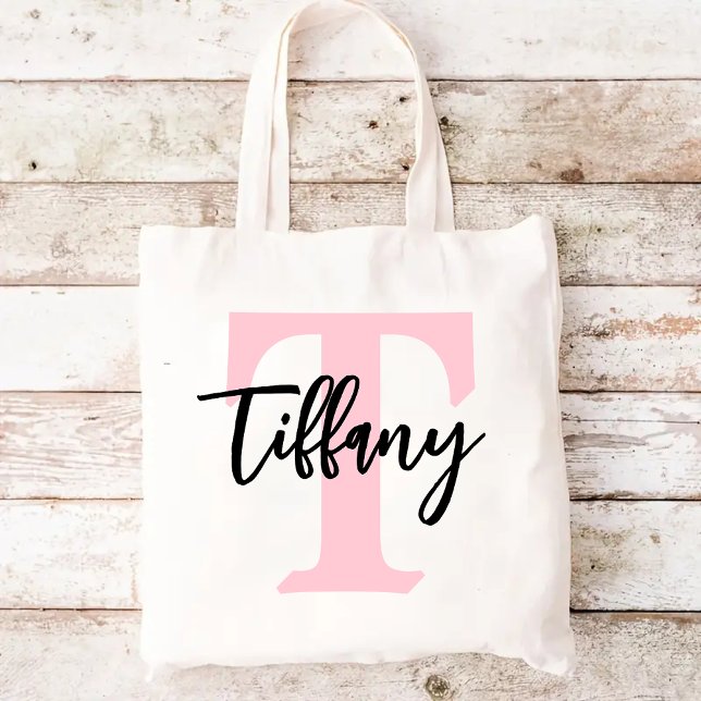Tote Bolsa com Nome Inicial Personalizado, Presente de  (tote bag for mom, tote bag for girls, monogram bag for women, personalized gift bag, custom gift )