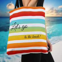 Bolsa com Padrão de Listras de Arco-íris Colorido