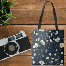 Bolsa com padrão floral personalizado para o dia d