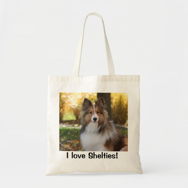 Tote Bolsa com Sheltie Photo (Frente)