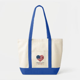 Tote Bolsa Coração da Bandeira do 250º Aniversário da A