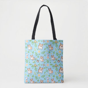 Tote Bolsa Corgi Fofa Presente de Primavera para Amante