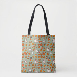 Tote Bolsa Corgi Halloween Kawaii Amante de Cachorro Fo