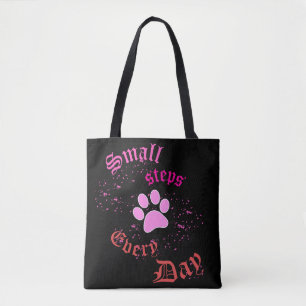 Tote Bolsa Cute Cat Paw Pequenos Passos Todos os Dias