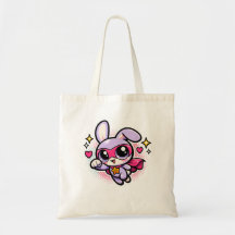 Bolsa Cute Kawaii Super-Heroína Coelhinho Cartoon 
