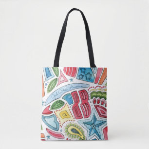 Tote Bolsa da América Deus abençoe por Heather French