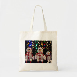 Tote Bolsa da Árvore de Ornamentos da Família Snowman