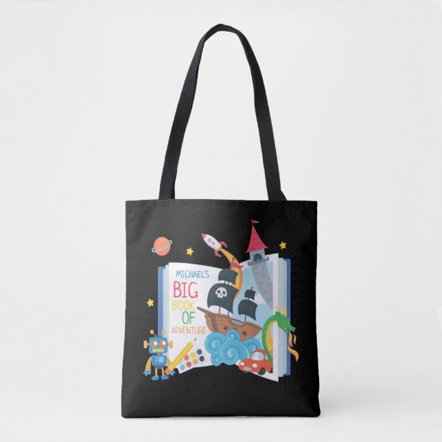 Tote Bolsa da Biblioteca Whimsic Boy (Frente)