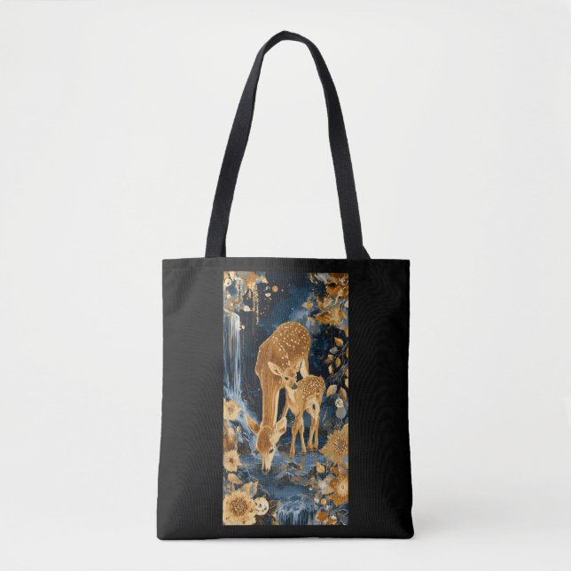 Tote Bolsa da corça mãe dourada (Frente)