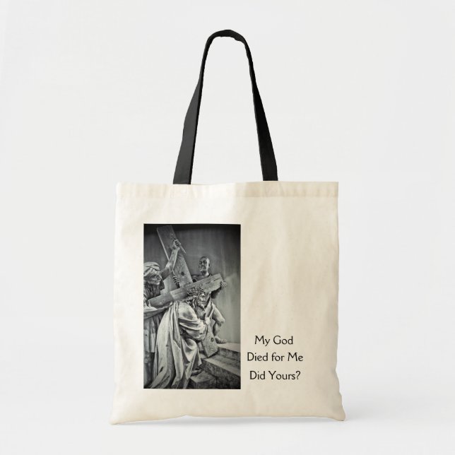 Tote Bolsa da Cruz Cristã Jesus Cristo (Frente)