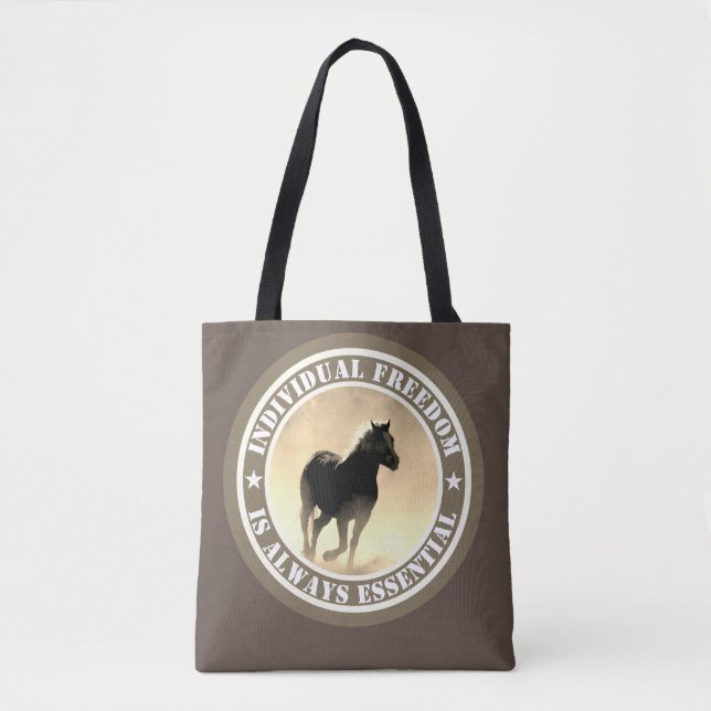Tote Bolsa da liberdade individual (cavalo) (Frente)