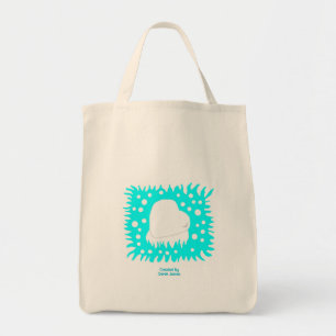 Tote Bolsa da mercearia do coração da neve do inverno
