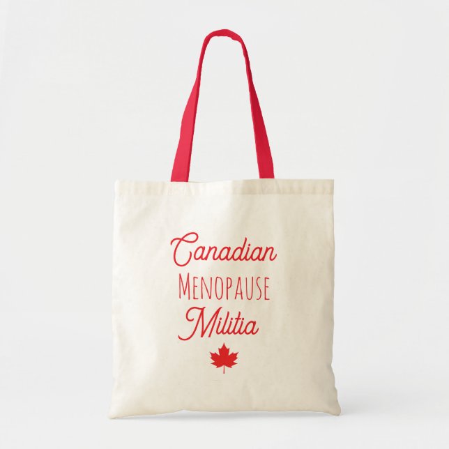 Tote Bolsa da Milícia da Menopausa Canadiana (Frente)