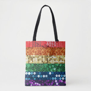 Tote bolsa da sacola da bandeira do orgulho do sequin