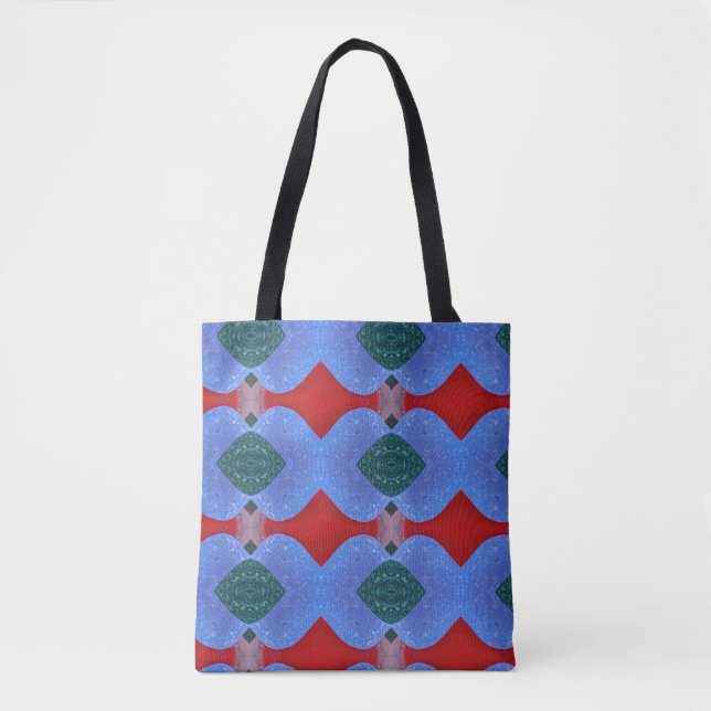 Tote Bolsa de abstrato de seaglass multicolor (Frente)