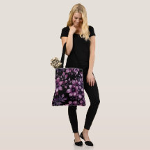 Bolsa de academia floral de ameixa de luxo para yo