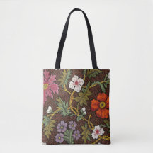 Bolsa de Acessórios de Desenho Botânico Vitoriano
