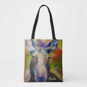 Tote Bolsa de alaskan Wildlife Moose & Bear com ALASKA