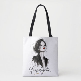 Tote Bolsa de algodão Unapologetic. Minimalist Statemen