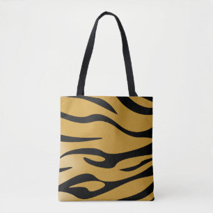 Tote Bolsa de Allover de Listras de Tigre