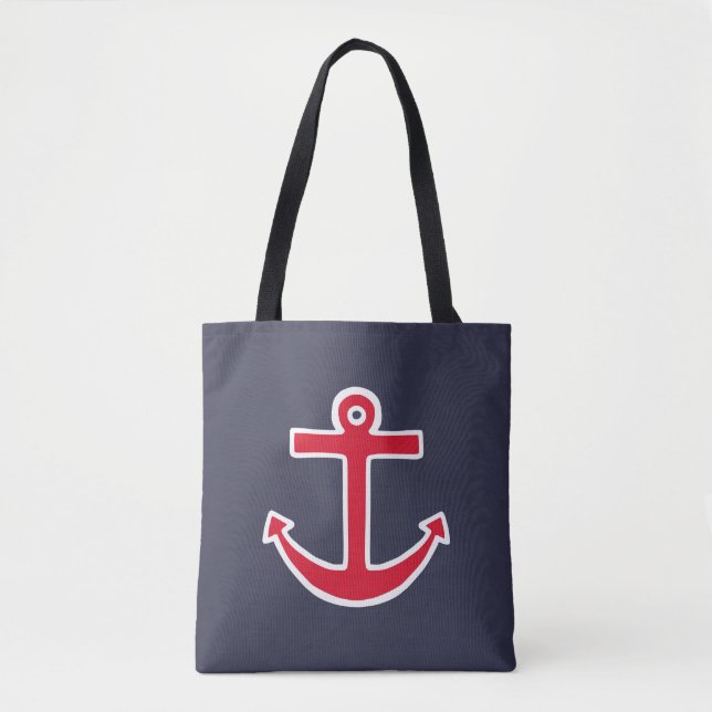 Tote Bolsa de Âncora Náutica de Presente (Frente)