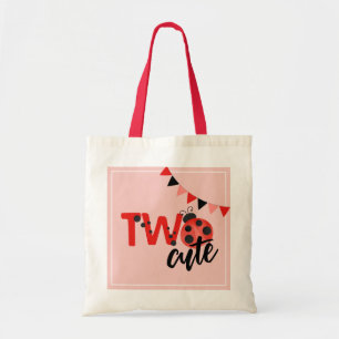 Tote Bolsa de Aniversário "Duas Lindas" Joaninhas 2º An