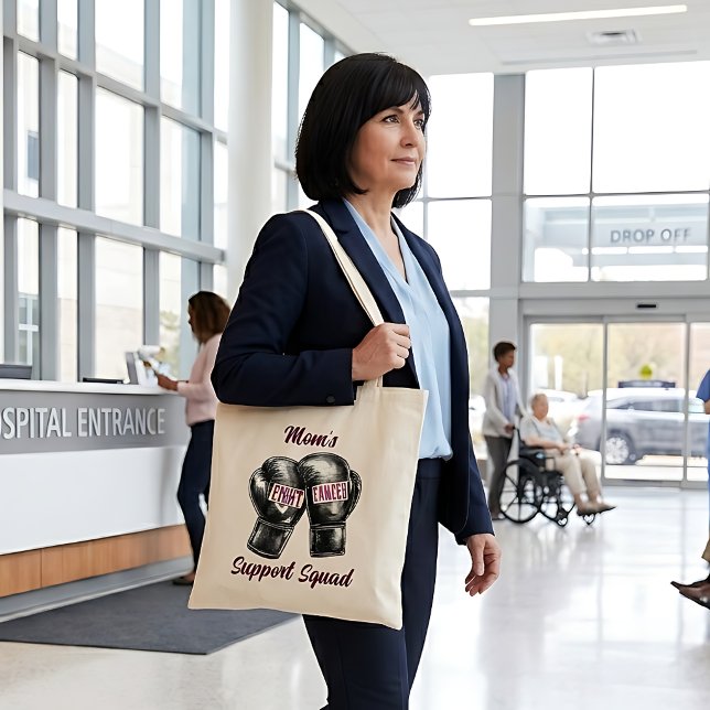 Tote Bolsa de Apoio ao Câncer com Luvas de Boxe (Criador carregado)