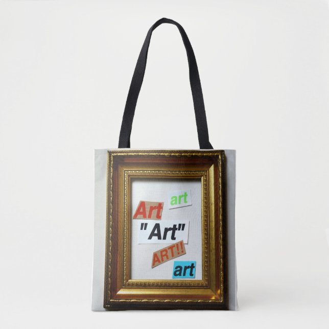 Tote bolsa de arte emoldurada (Frente)