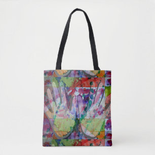 Tote Bolsa de Arte para Artista com Impressões de Mão P