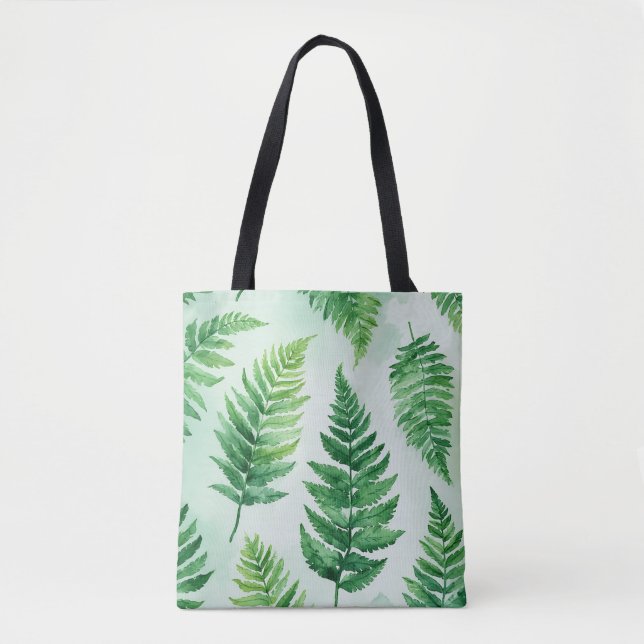 Tote Bolsa de Arte Verde-Tropical (Frente)