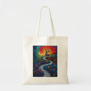 Tote Bolsa de Árvore Mosaica Colorida