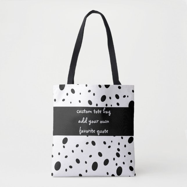 Tote bolsa de aspas personalizadas adiciona um ponto pr (Frente)