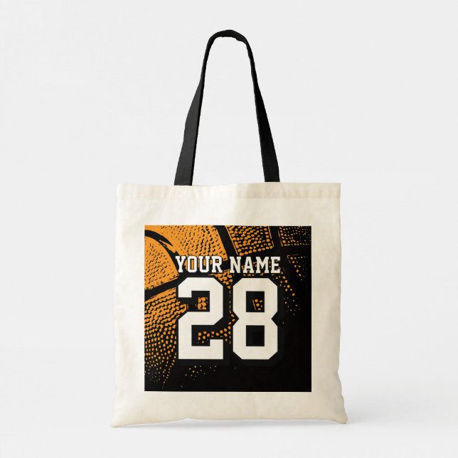 Tote Bolsa de basquete atlético para fãs de esportes (Verso)