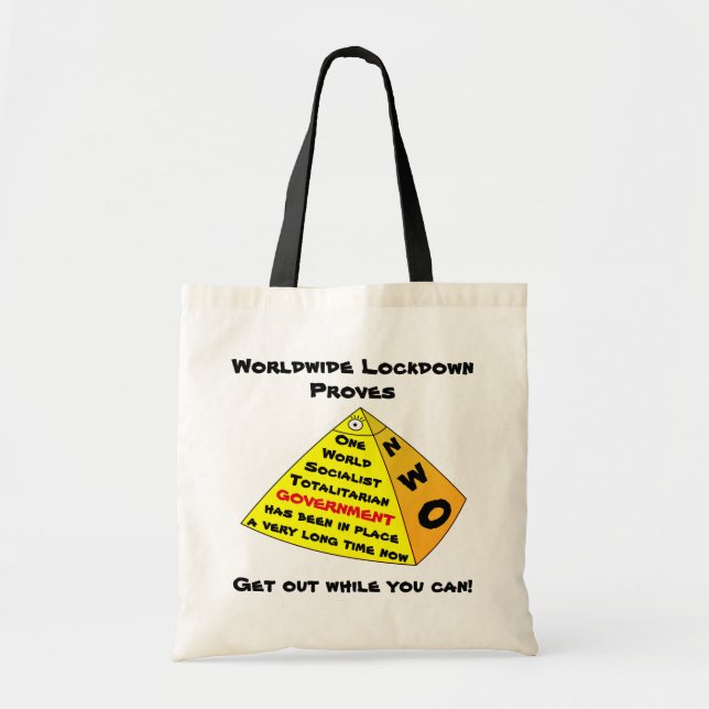 Tote Bolsa de bloqueio mundial (Frente)