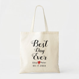 Tote Bolsa de boas-vindas de casamento do Best Day Ever